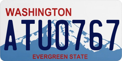 WA license plate ATU0767