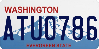 WA license plate ATU0786