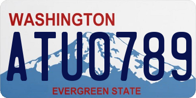 WA license plate ATU0789