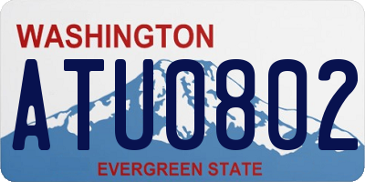 WA license plate ATU0802