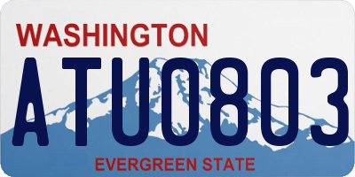 WA license plate ATU0803