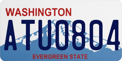 WA license plate ATU0804