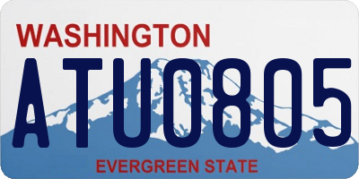 WA license plate ATU0805
