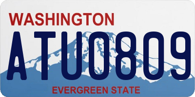 WA license plate ATU0809