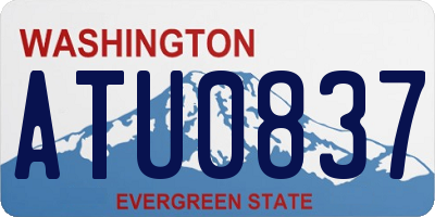 WA license plate ATU0837