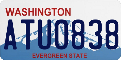 WA license plate ATU0838