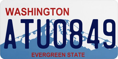 WA license plate ATU0849