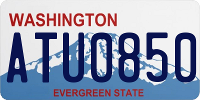 WA license plate ATU0850