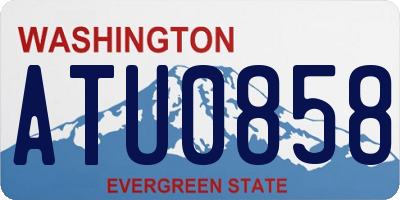 WA license plate ATU0858