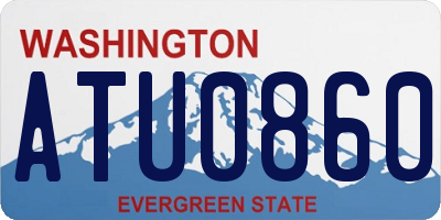 WA license plate ATU0860