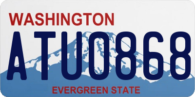 WA license plate ATU0868