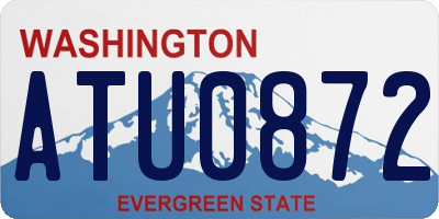 WA license plate ATU0872