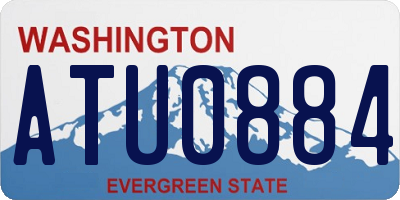 WA license plate ATU0884