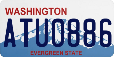 WA license plate ATU0886