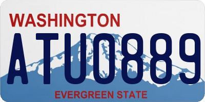 WA license plate ATU0889