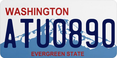 WA license plate ATU0890
