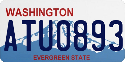 WA license plate ATU0893
