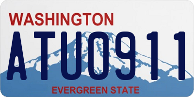 WA license plate ATU0911