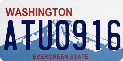 WA license plate ATU0916