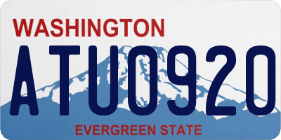 WA license plate ATU0920