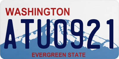 WA license plate ATU0921