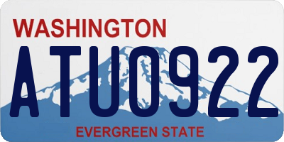 WA license plate ATU0922