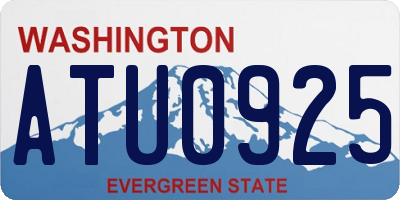 WA license plate ATU0925