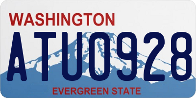 WA license plate ATU0928