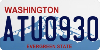 WA license plate ATU0930