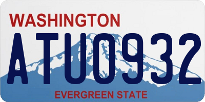 WA license plate ATU0932