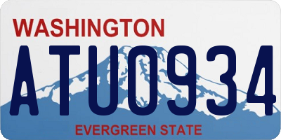 WA license plate ATU0934