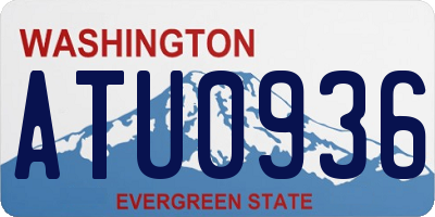 WA license plate ATU0936