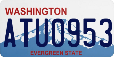 WA license plate ATU0953