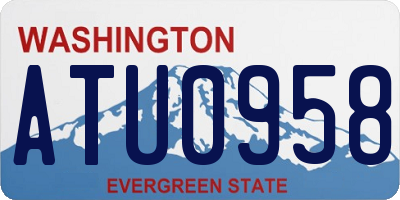 WA license plate ATU0958