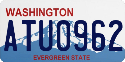 WA license plate ATU0962