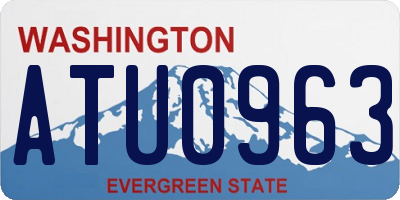 WA license plate ATU0963
