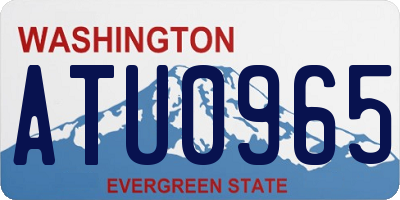 WA license plate ATU0965