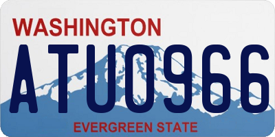 WA license plate ATU0966