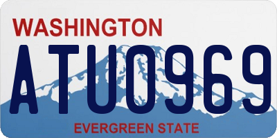 WA license plate ATU0969
