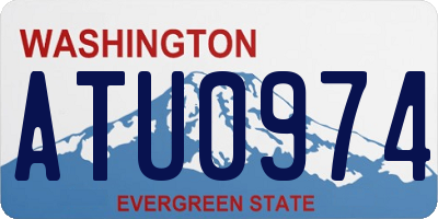 WA license plate ATU0974