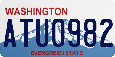 WA license plate ATU0982