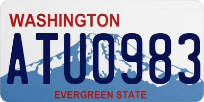 WA license plate ATU0983