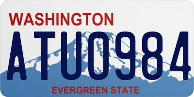 WA license plate ATU0984