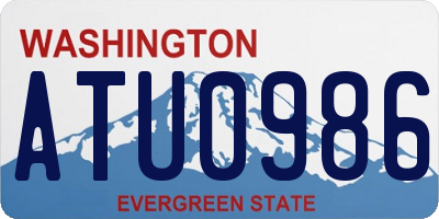 WA license plate ATU0986