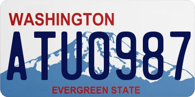 WA license plate ATU0987