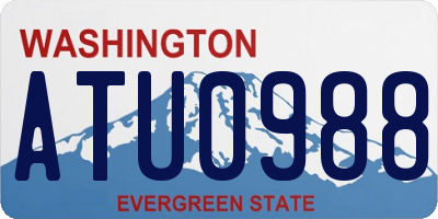 WA license plate ATU0988