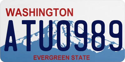 WA license plate ATU0989
