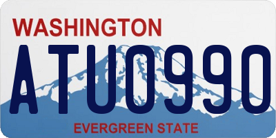 WA license plate ATU0990