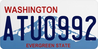 WA license plate ATU0992