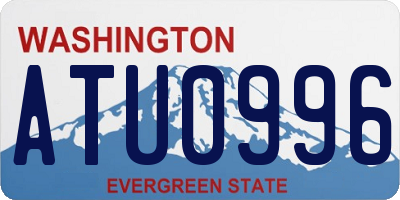 WA license plate ATU0996